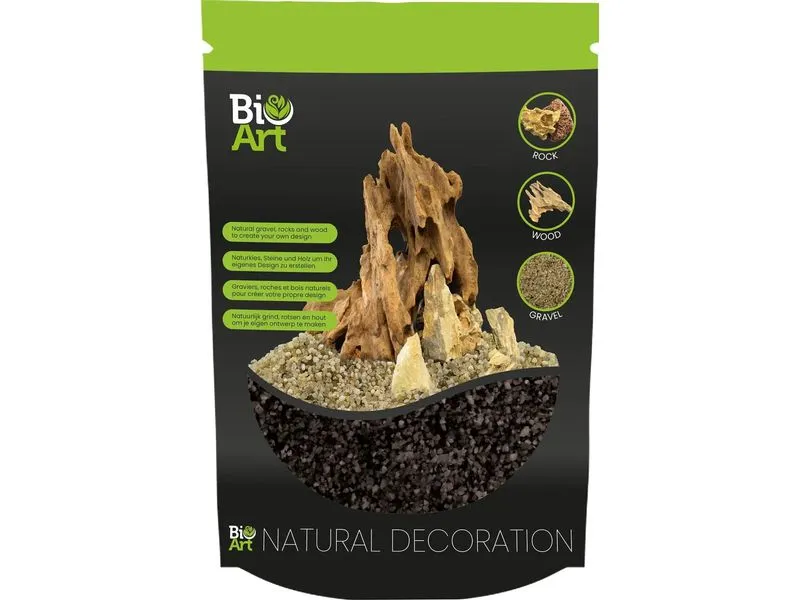 Bio Art Gravel Zwart Naturkies Schwarz, 800gr Bio Art Gravel Zwart Naturkies Schwarz, 800gr