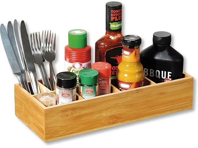 Kesper Küchenorganizer Bambus Natur 8 Fächer 36 x 15 x 7.5 cm Kesper Küchenorganizer Bambus Natur 8 Fächer 36 x 15 x 7.5 cm