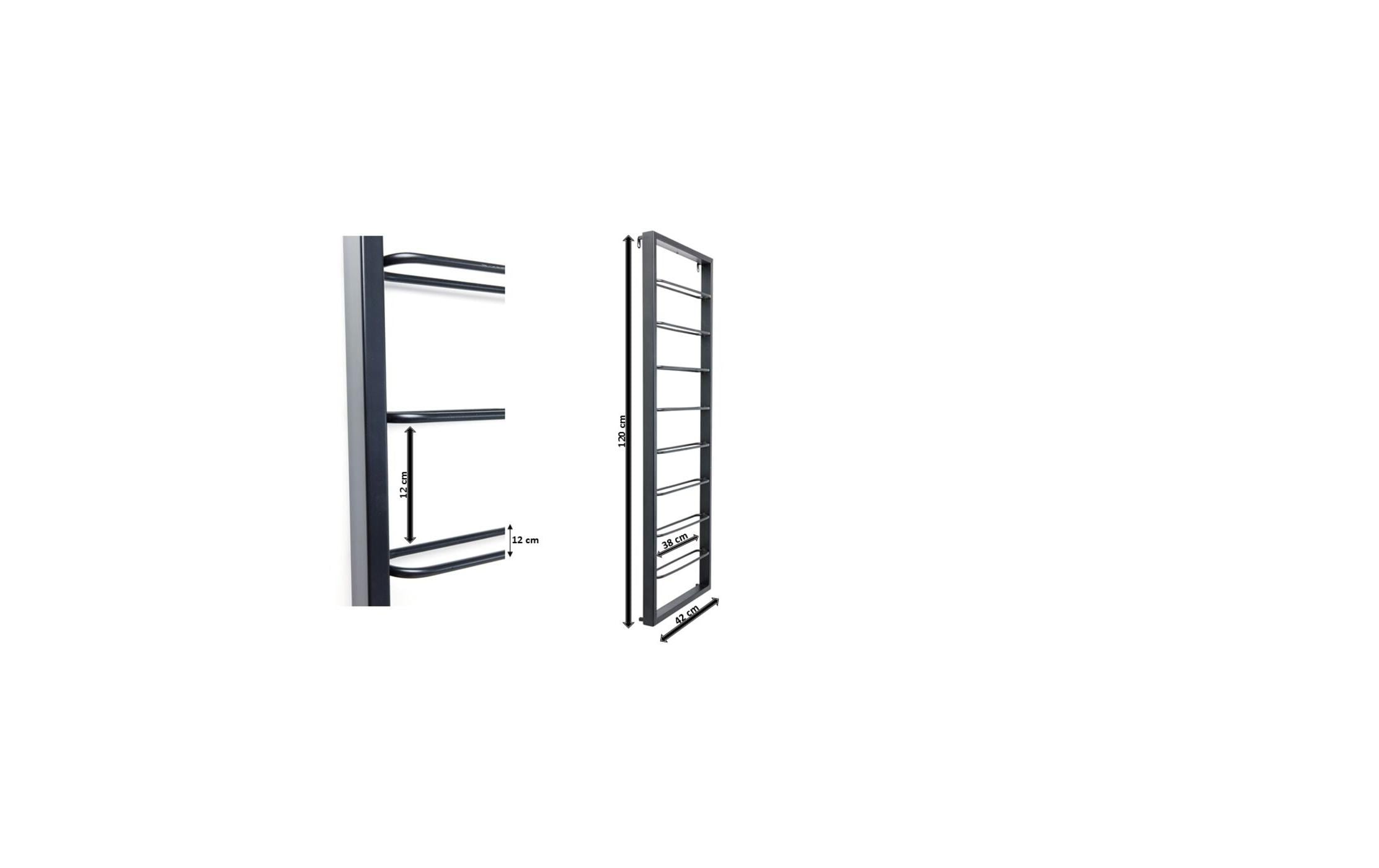 Kare Weinregal Bistro 42 x 120 cm, Schwarz