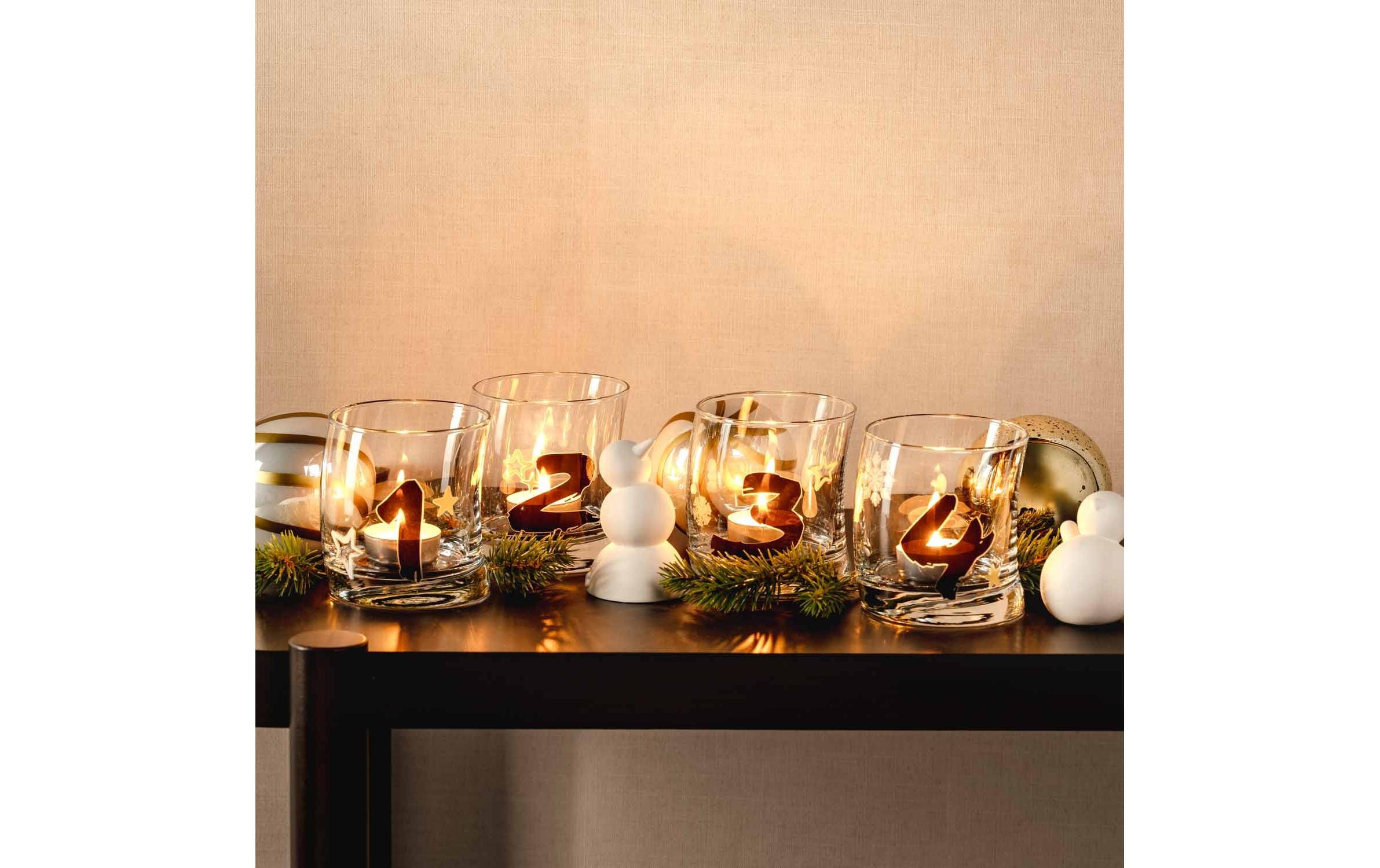 Leonardo Tischlichter Advent 4 Stück, Transparent