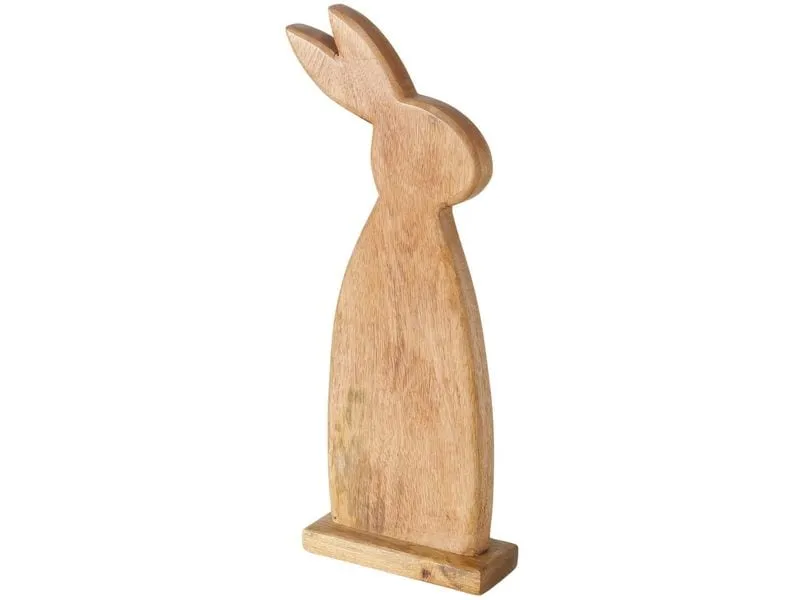 Boltze Aufsteller Hase Nesli 45.9 cm, Mangoholz