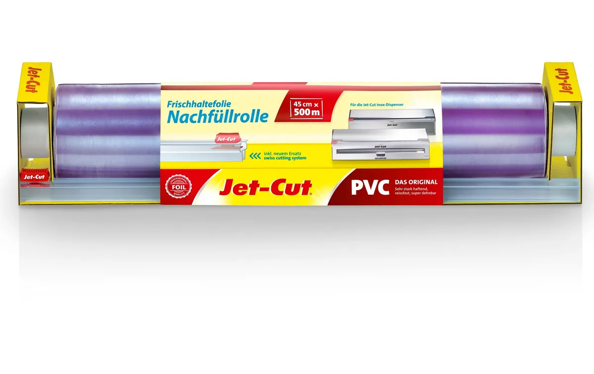 Jet-Cut Frischhaltefolie 45 cm Nachfüllrolle zu Edelstahldispenser Jet-Cut Frischhaltefolie 45 cm Nachfüllrolle zu Edelstahldispenser