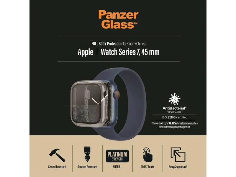 Panzerglass Displayschutz Full Body Apple Watch 7/8 (45 mm) Panzerglass Displayschutz Full Body Apple Watch 7/8 (45 mm)