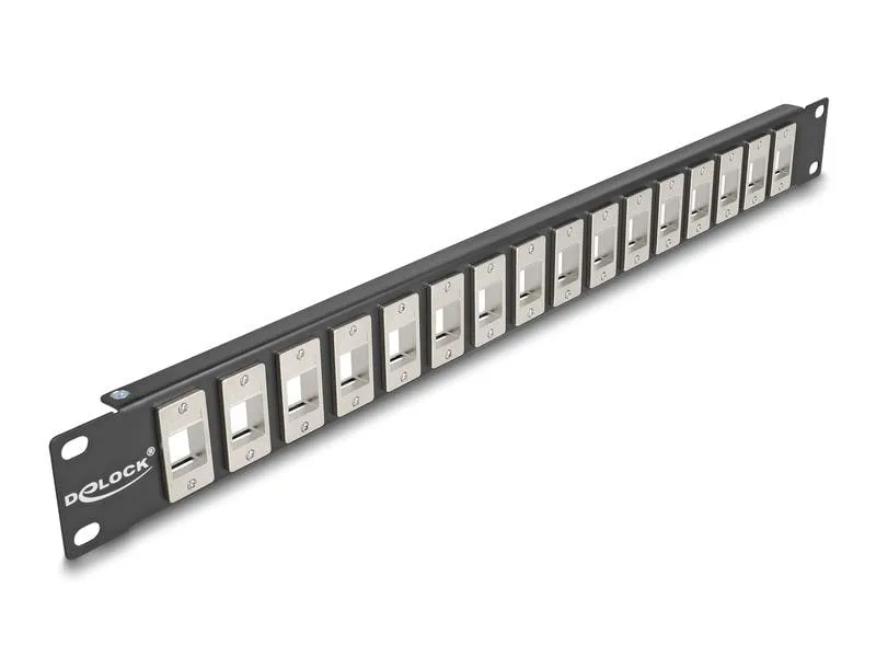 Delock Patchpanel Keystone 16 Port 1 HE 19 Rack