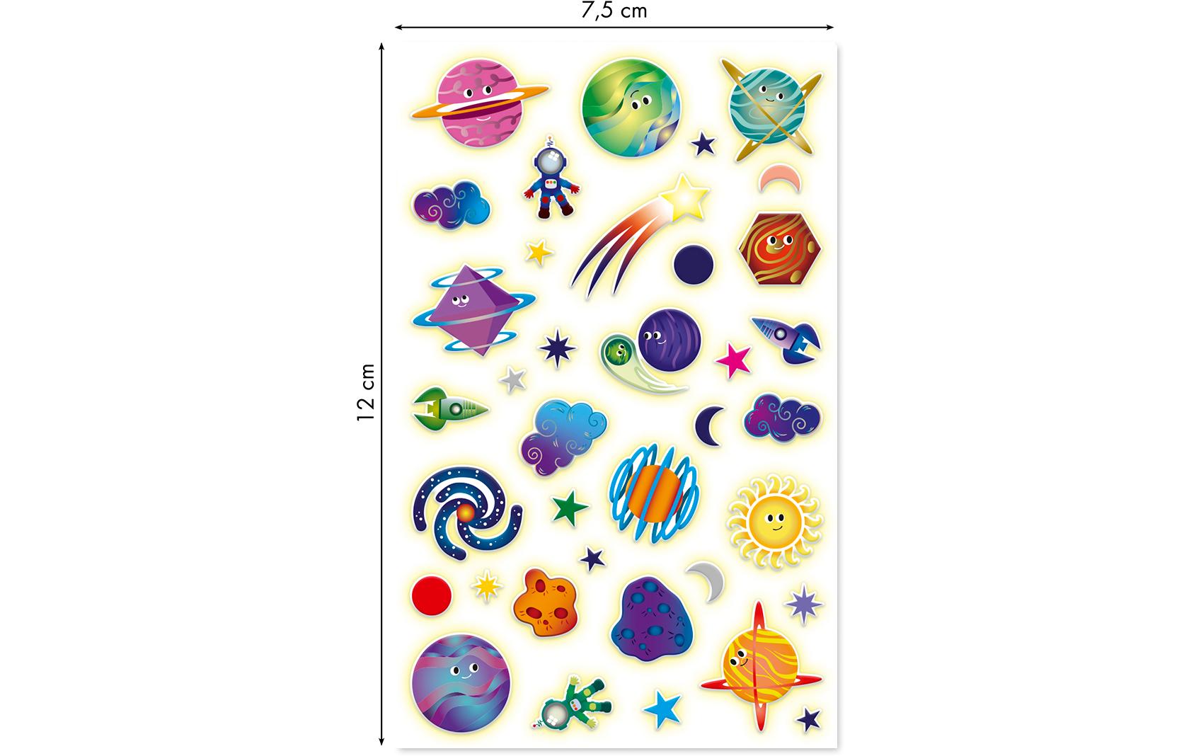 Clairefontaine Motivsticker Phospho Planet