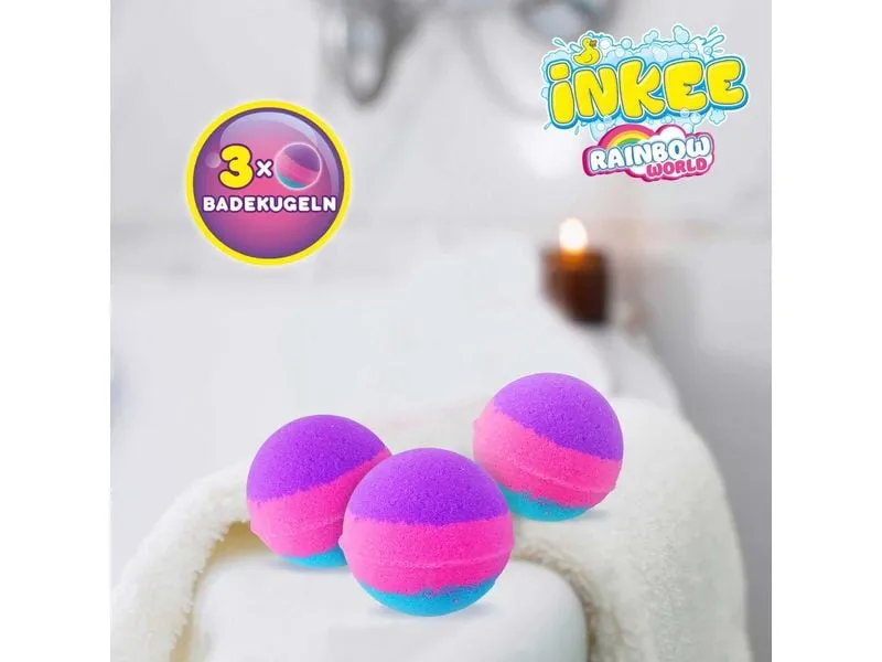 Craze Badekugel Inkee Rainbow World 3 Stück Craze Badekugel Inkee Rainbow World 3 Stück