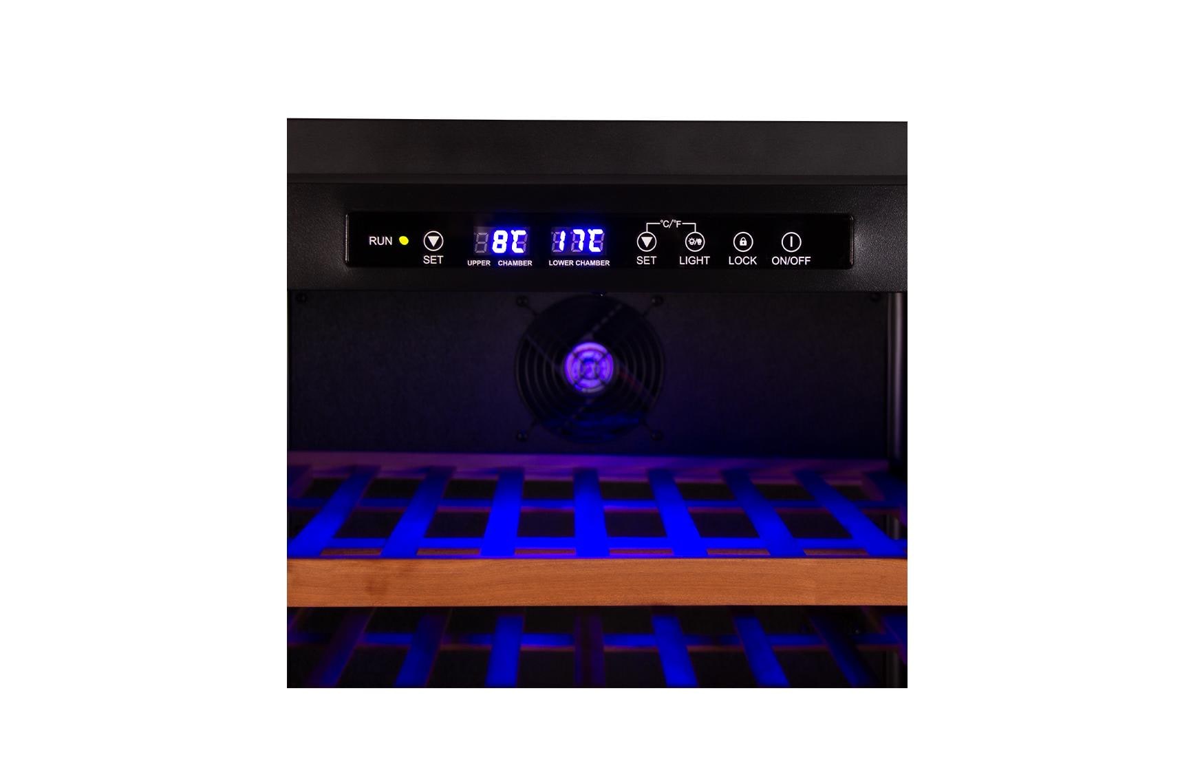 Kibernetik Weinklimaschrank Bodega BWS140 Schwarz, Rechts