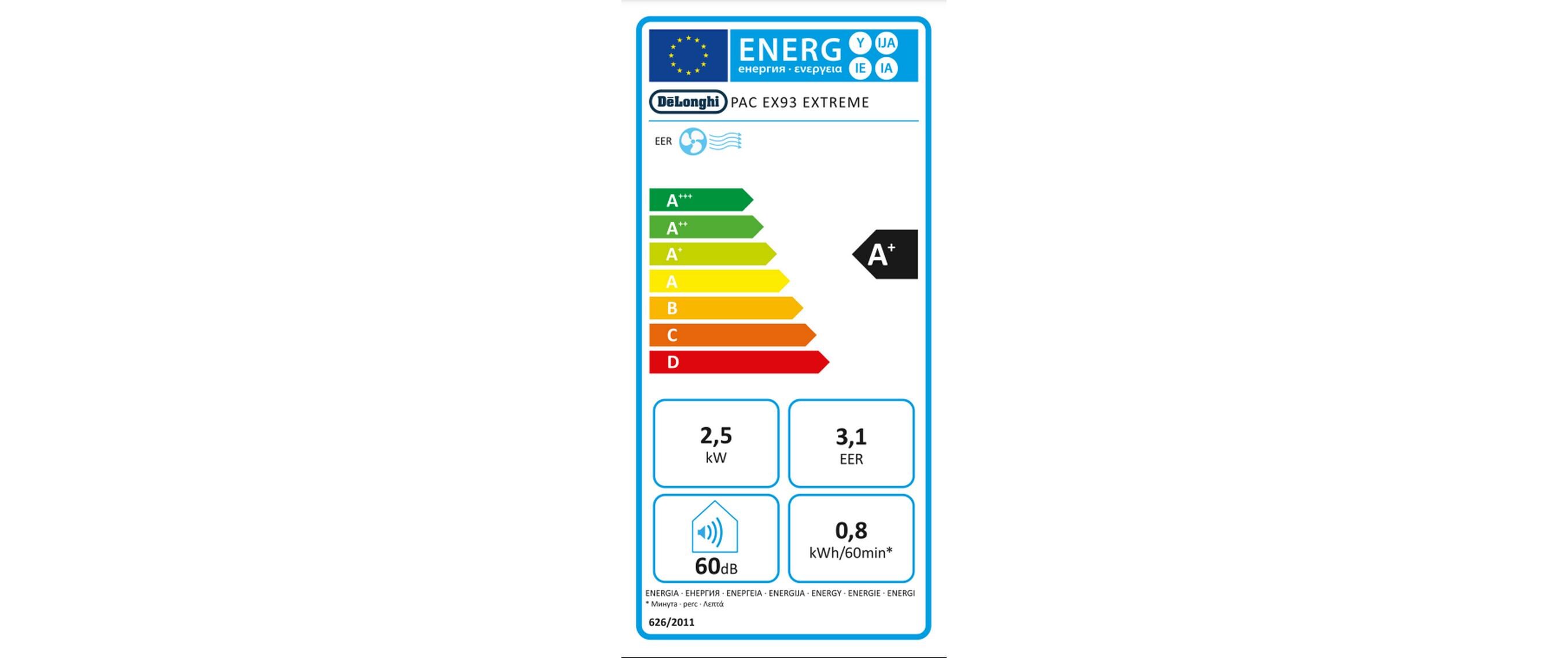 De'Longhi Klimagerät PAC EX93 Extreme A+, 85 m³