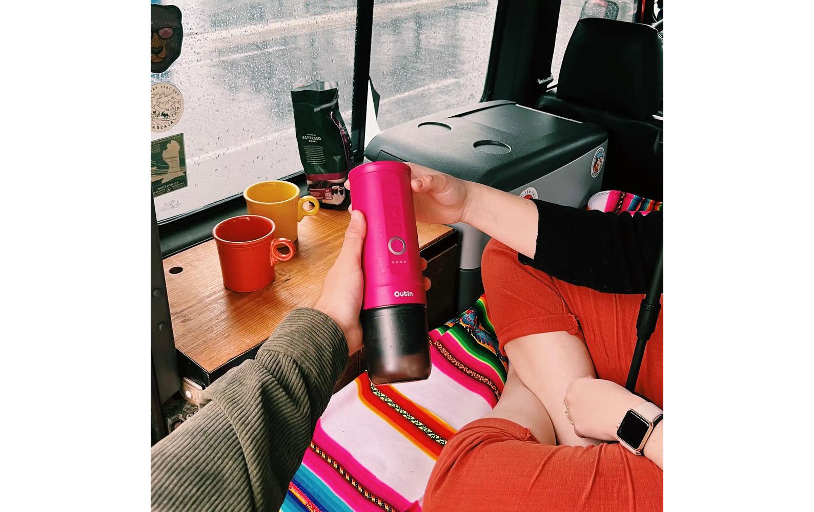 OUTIN Reisekaffeemaschine Nano Rot