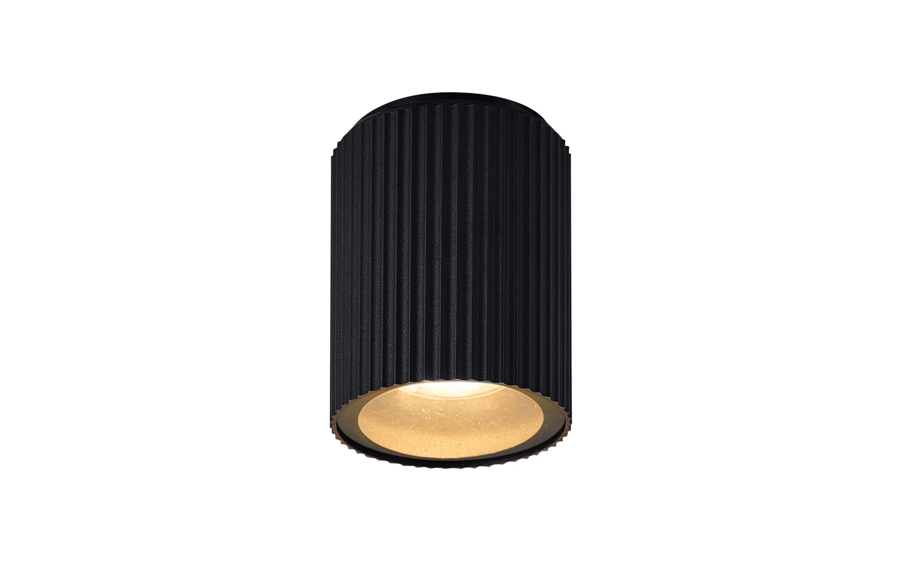 Nordlux Deckenleuchte Kyklop Ripple GU10, IP54, 230 V, Schwarz