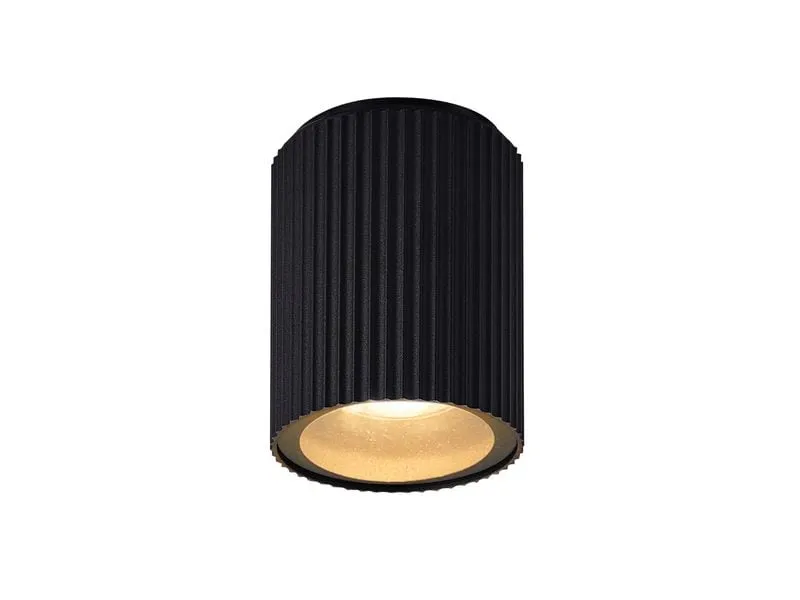 Nordlux Deckenleuchte Kyklop Ripple GU10, IP54, 230 V, Schwarz