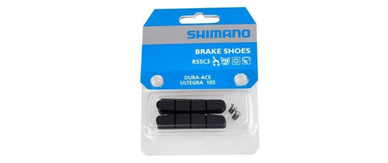 Shimano Bremsschuhe R55C3 mit Befestigungsmuttern