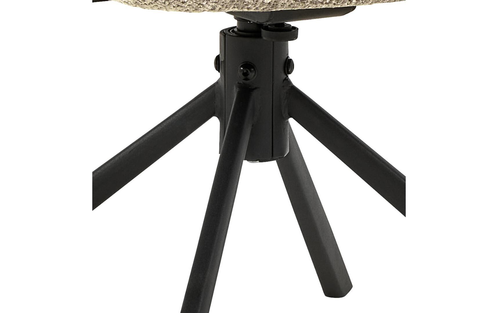 AC Design Stuhl Edgar Beige/Schwarz, 2 Stück
