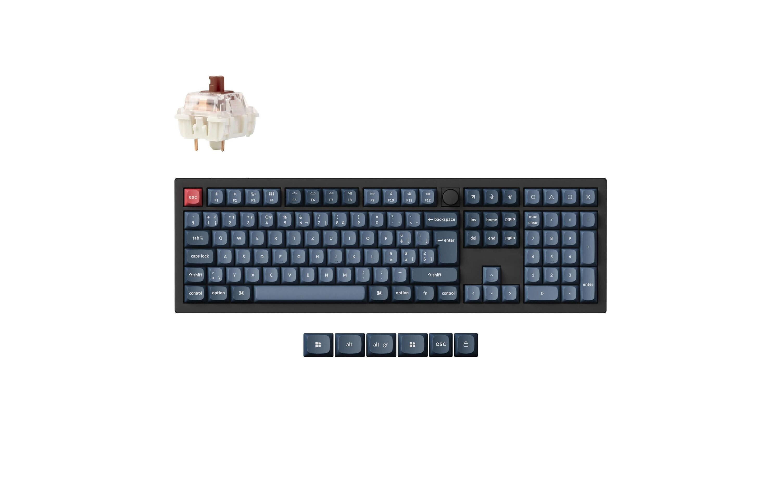 Keychron Gaming-Tastatur V6 Max Black Brown Switch