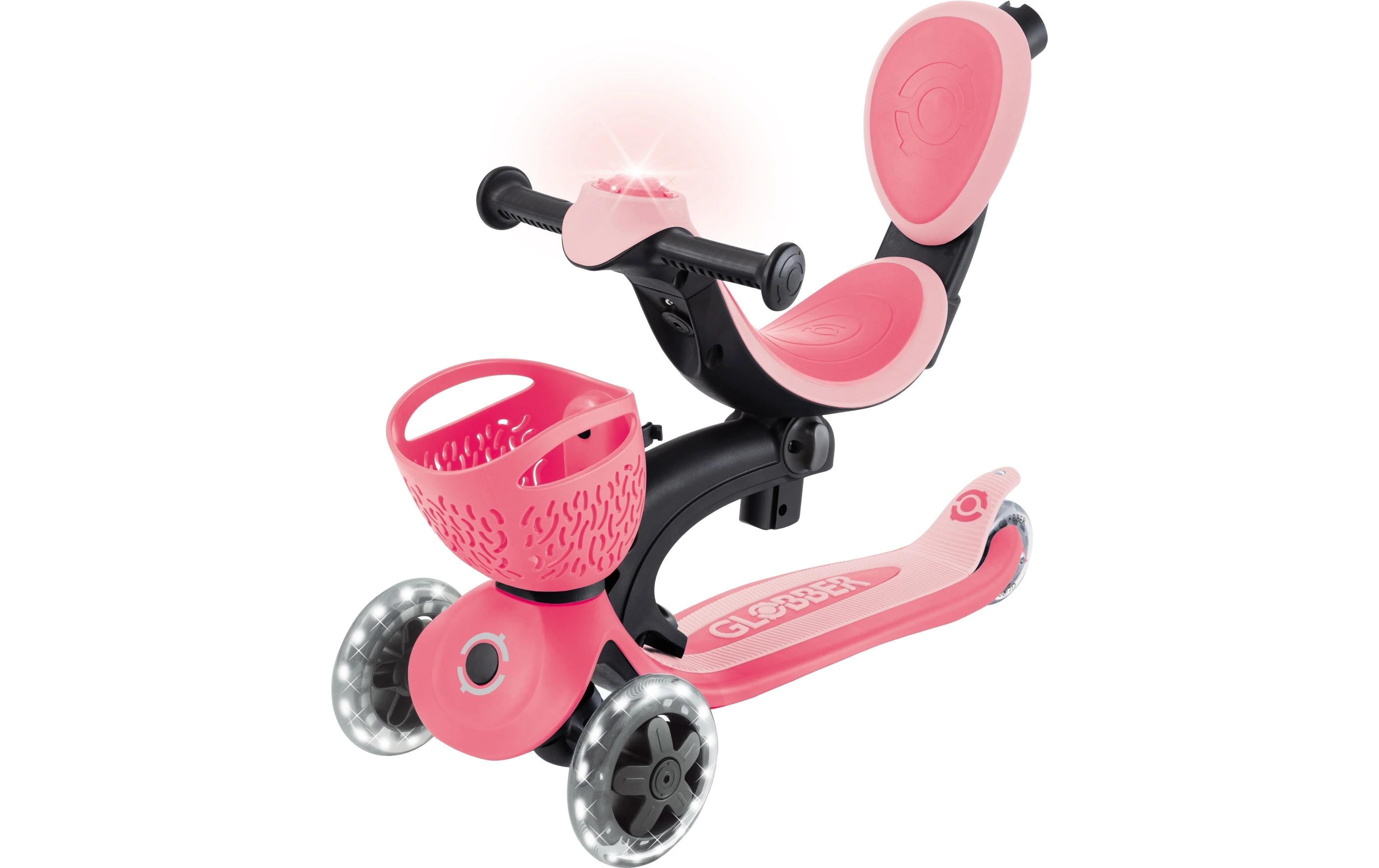 GLOBBER Scooter GO UP Baby Lights 360° Pink