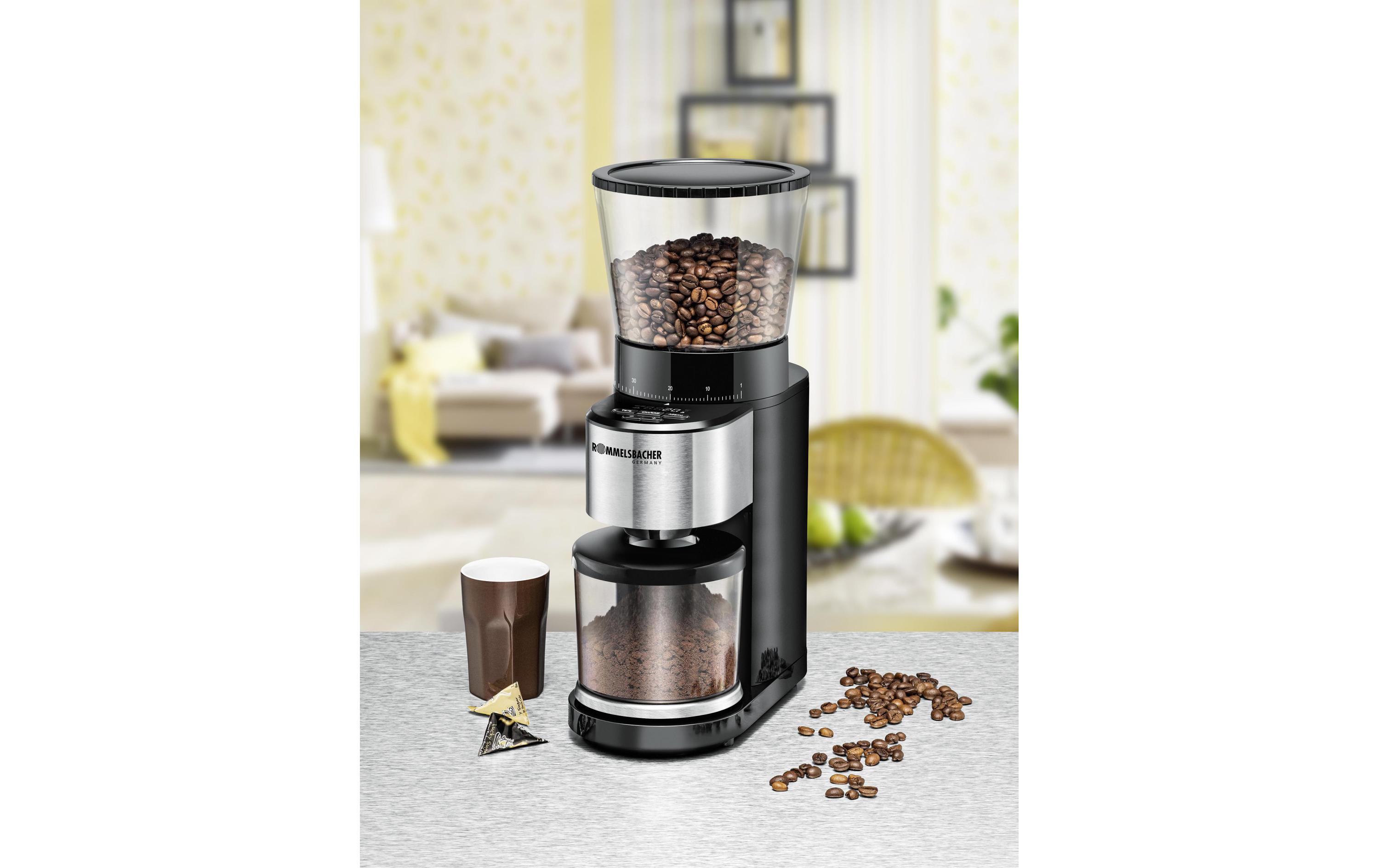 Rommelsbacher Kaffeemühle EMK 500 Schwarz/Silber