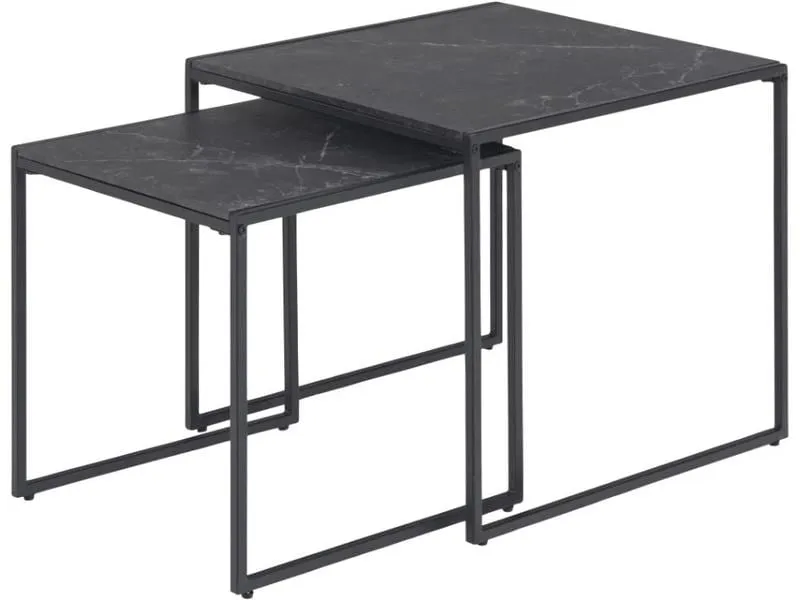 AC Design Couchtisch Infinity 2 Stück, Schwarz AC Design Couchtisch Infinity 2 Stück, Schwarz
