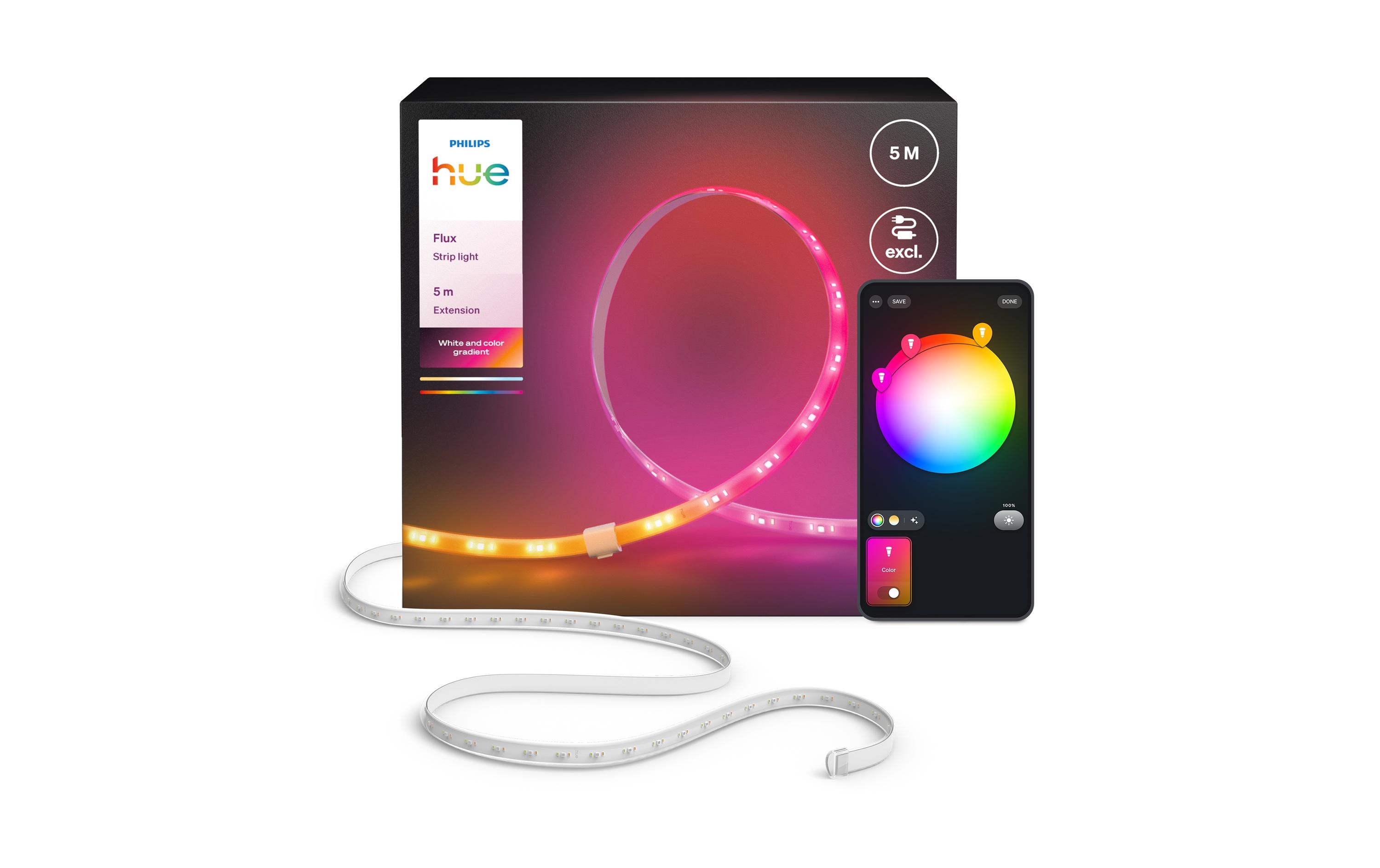 Philips Hue Lightstrip Flux Gradient Verlängerung 5 m Philips Hue Lightstrip Flux Gradient Verlängerung 5 m
