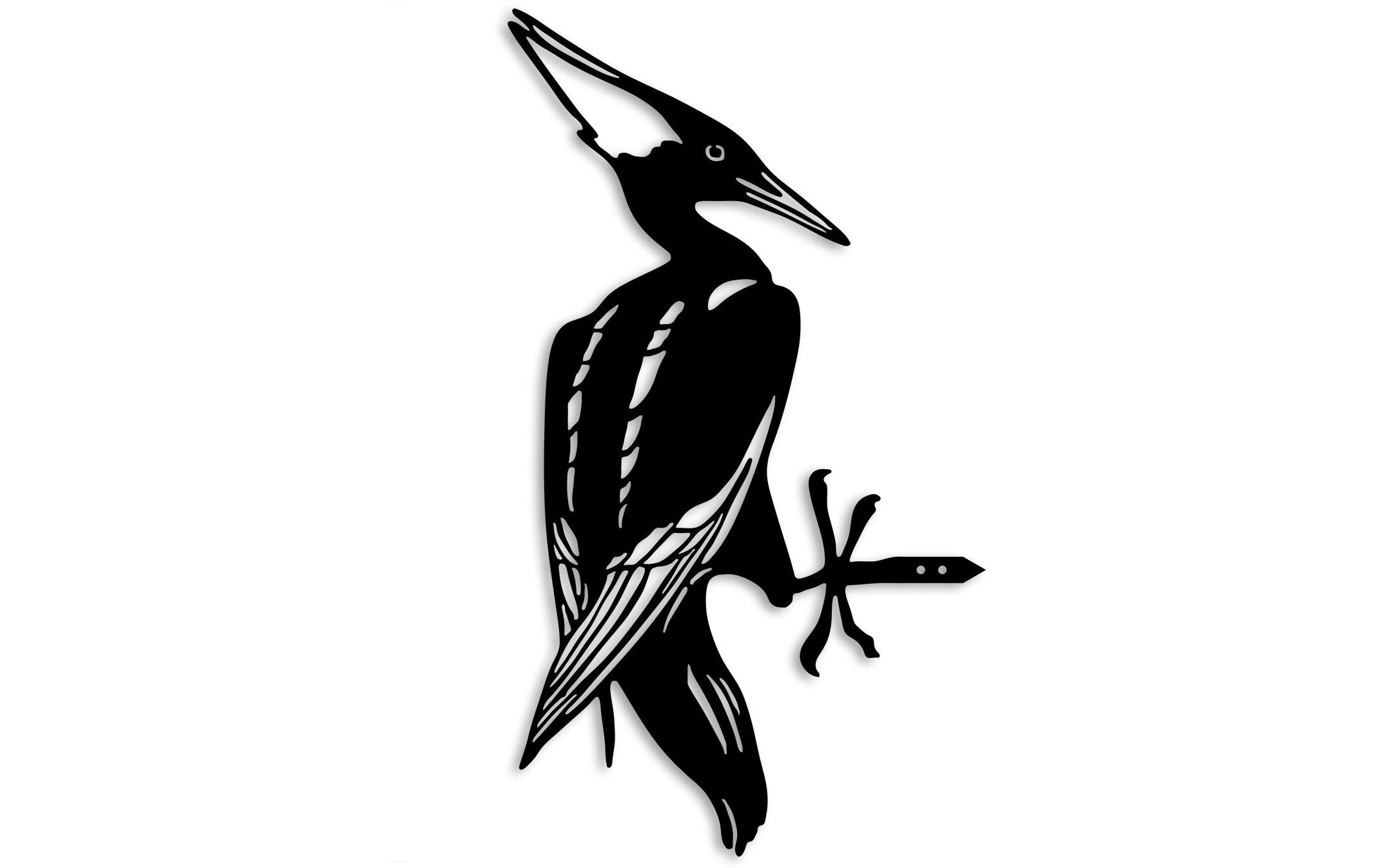 Wallxpert Gartenstecker Vogel auf Zweig 22 x 40 cm