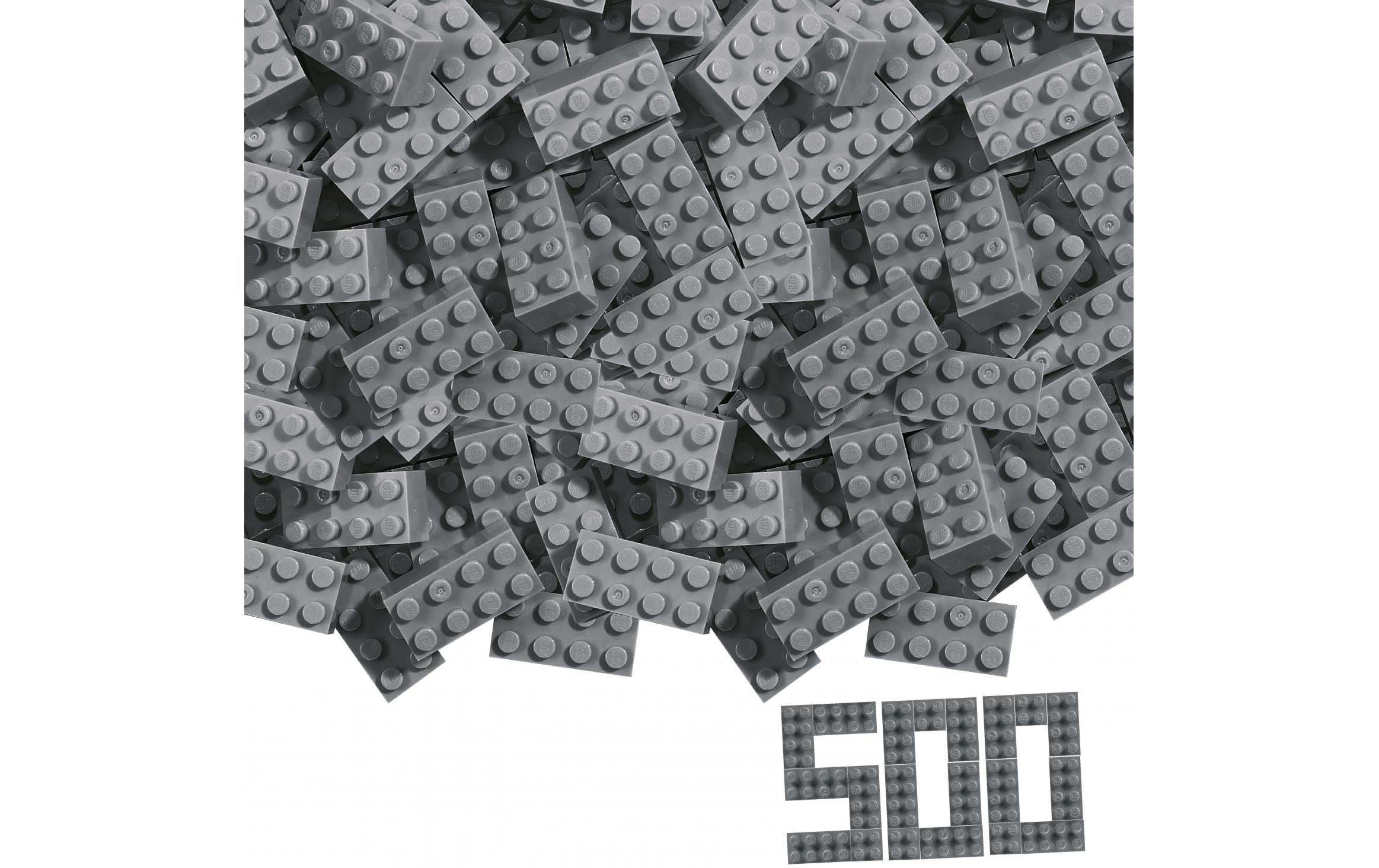 BLOX Bausteine 500 graue 8er Steine lose
