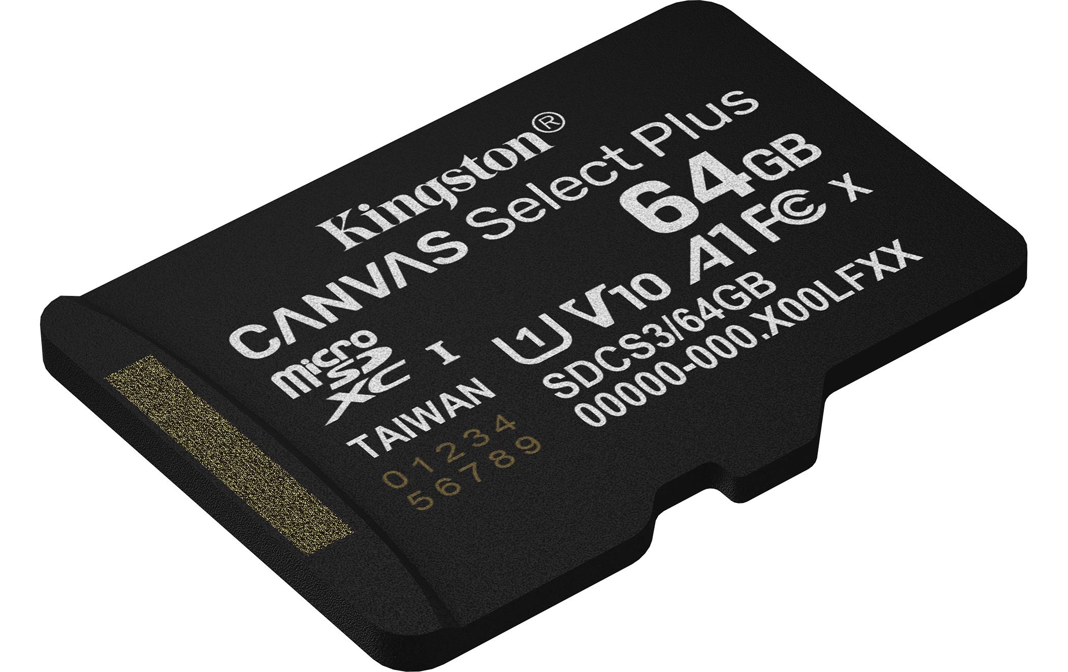 Kingston microSDXC-Karte Canvas Select Plus Gen3 64 GB
