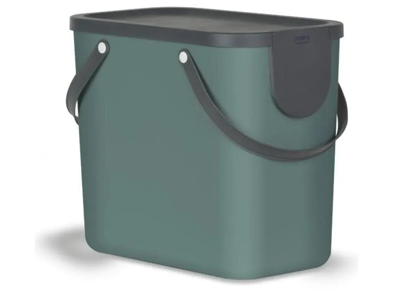 Rotho Recyclingbehälter Albula 25 l, Mistletoe Grün