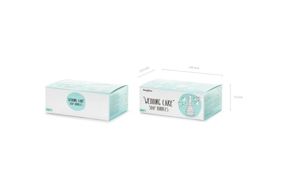 Partydeco Partyaccessoire Seifenblasen Törtchen, Weiss
