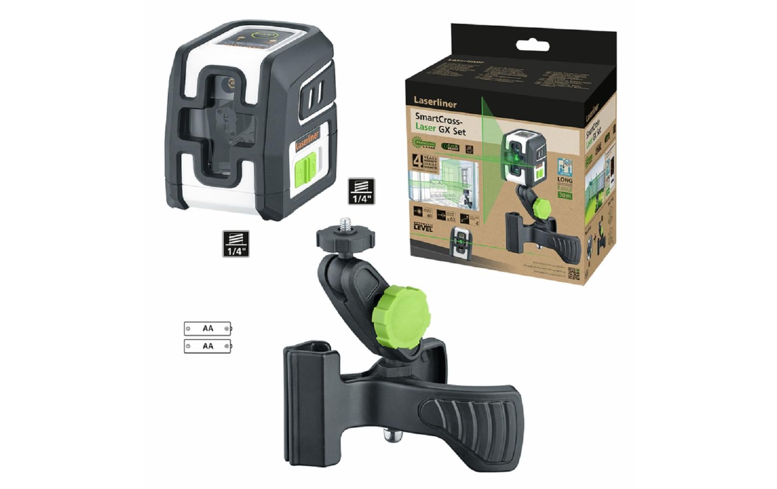 Laserliner Kreuzlinien-Laser SmartCross-Laser GX Set 40 m