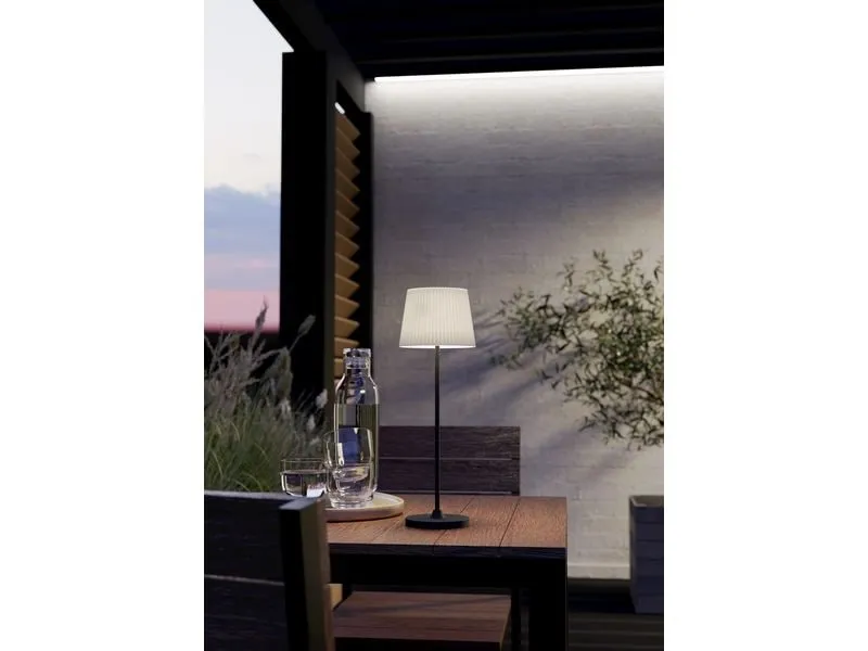 EGLO Leuchten Tischleuchte Leonero Akku H:370 LED-CCT Touch Schwarz
