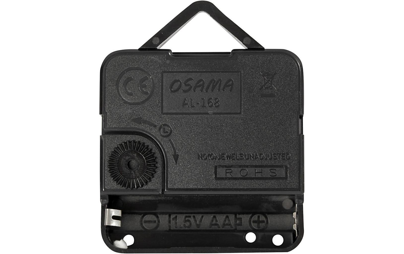 Creativ Company Mechanisches Uhrwerk Schwarz, max. Plattenstärke: 10 mm