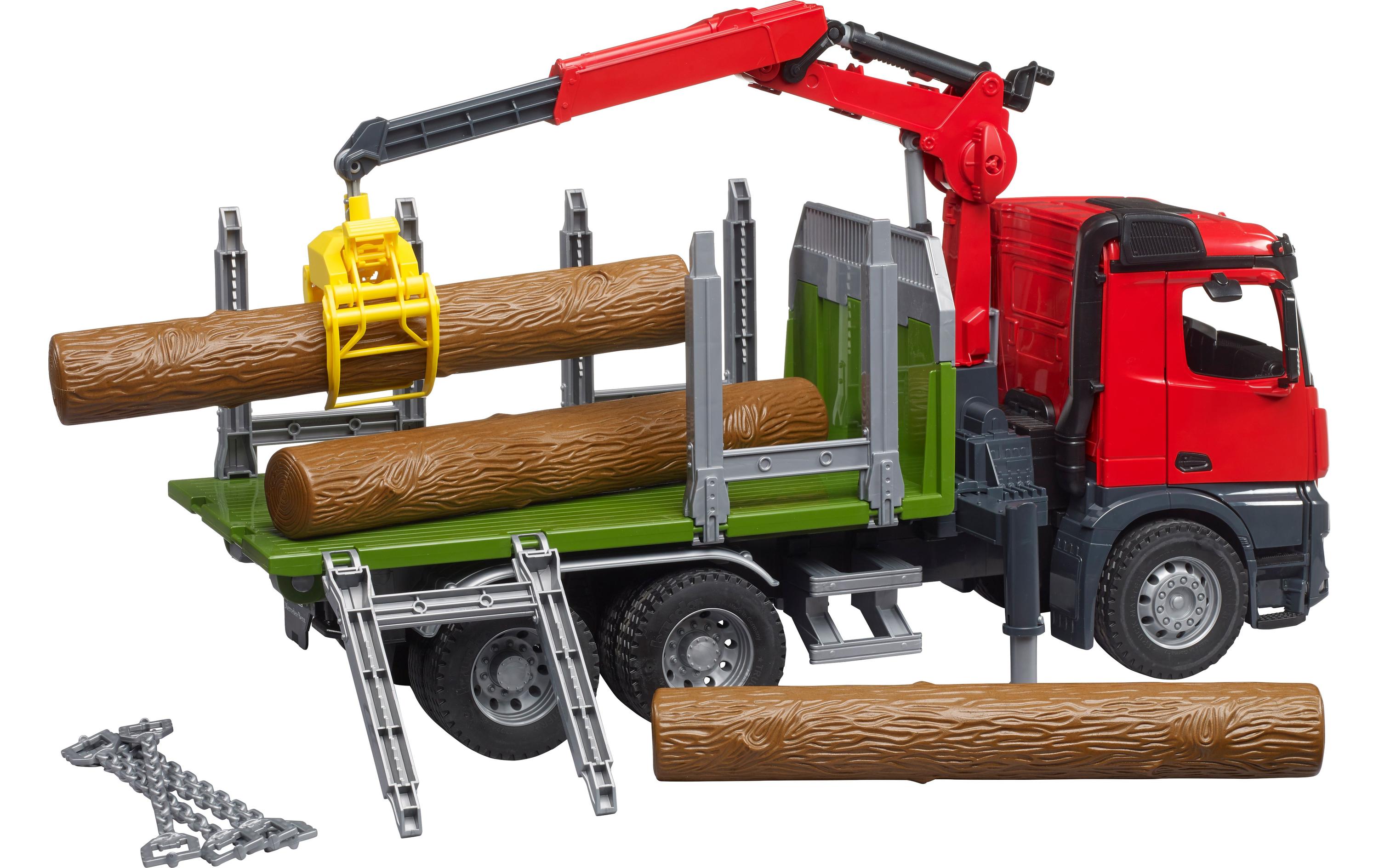 Bruder Spielwaren Arocs Holztransport-LKW