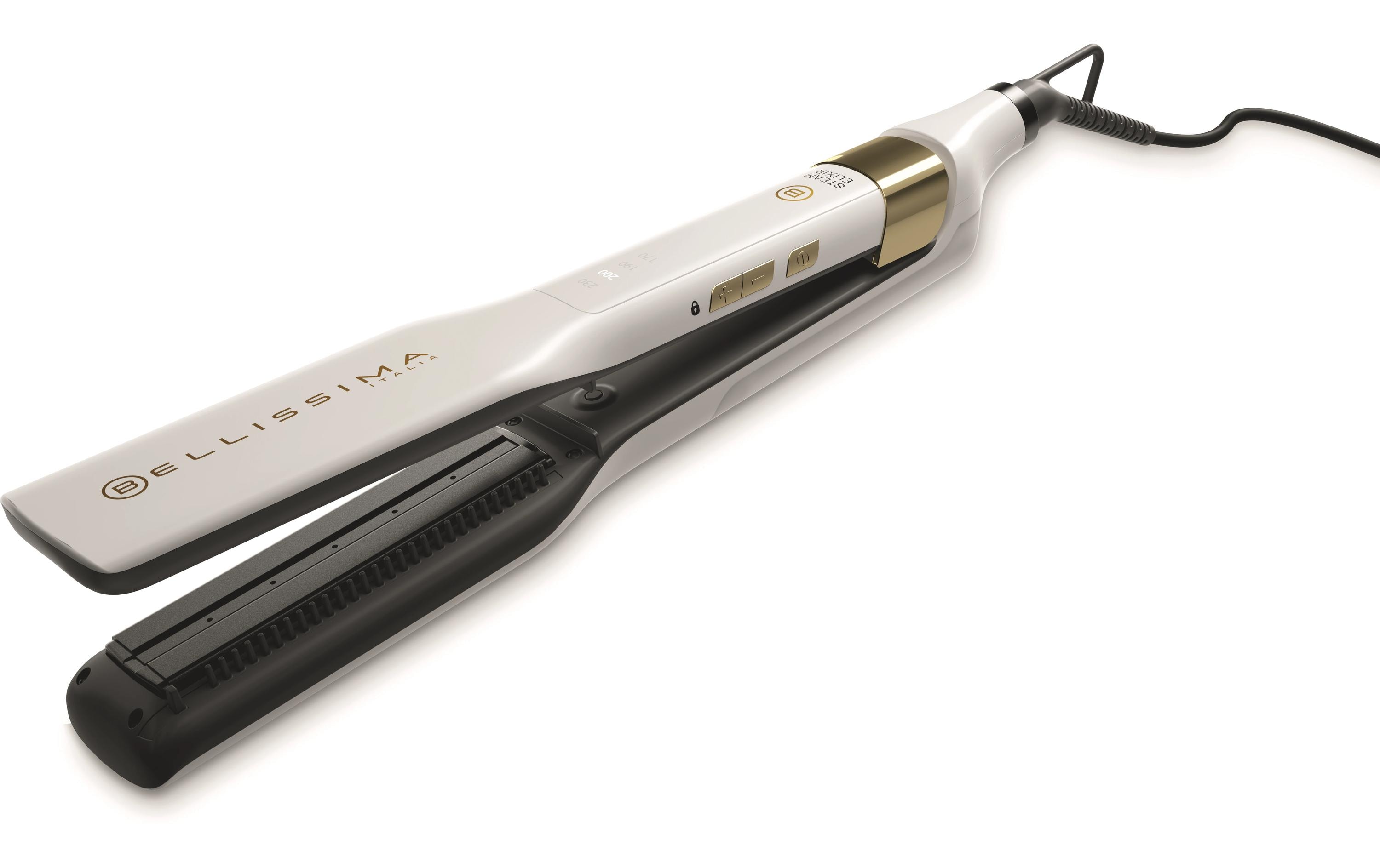 Bellissima Profihaarglätter Steam Elixir Gold/Weiss