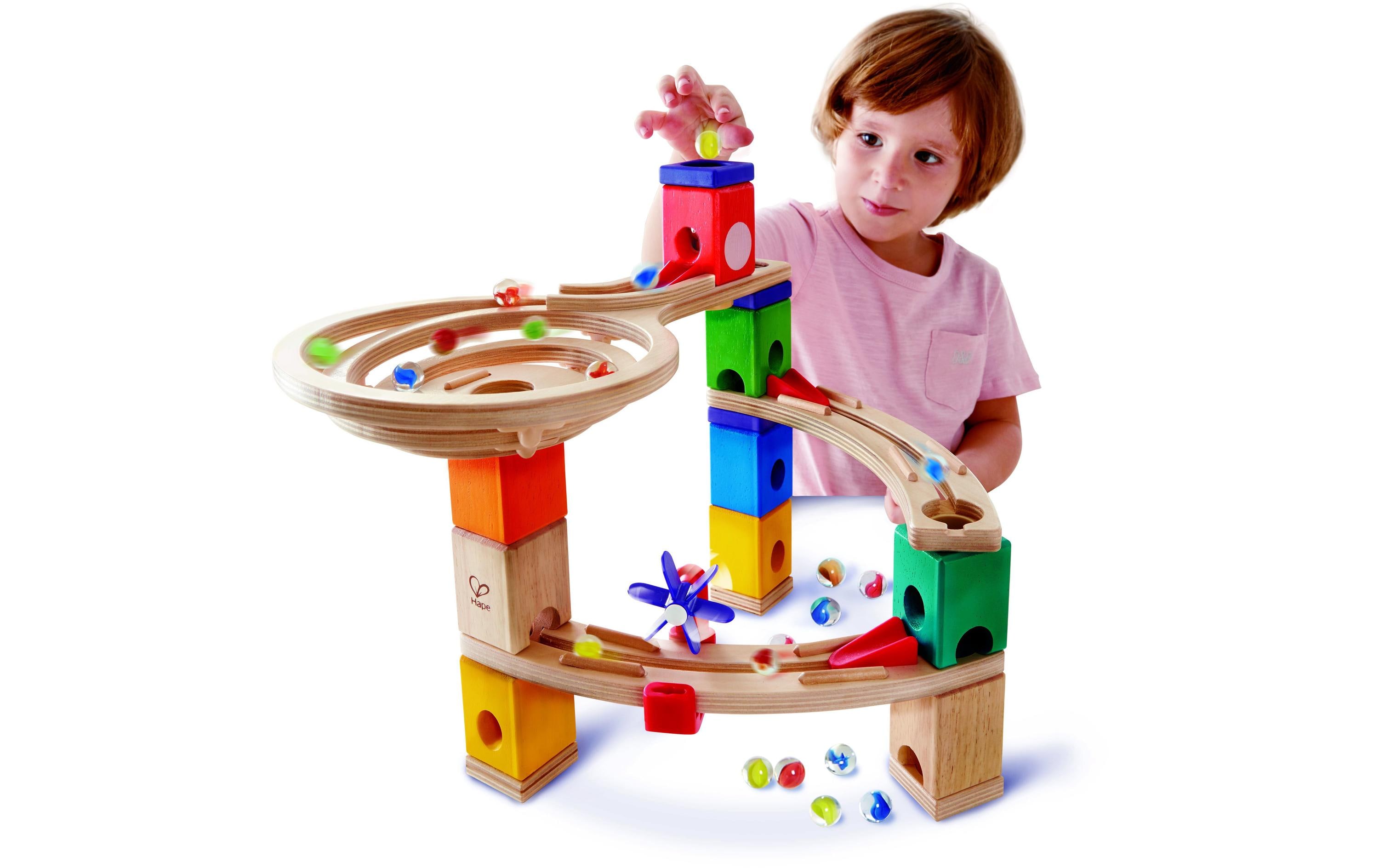 Hape Kugelbahn Quadrilla Super Spiralburg & Endspurt