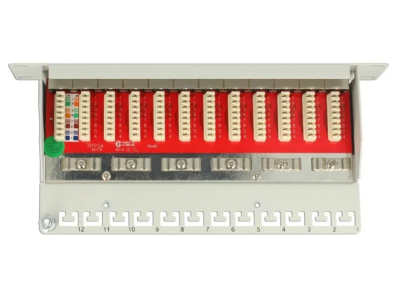 Delock Netzwerkpanel 12 Port 10 Cat.6A LSA Schwarz