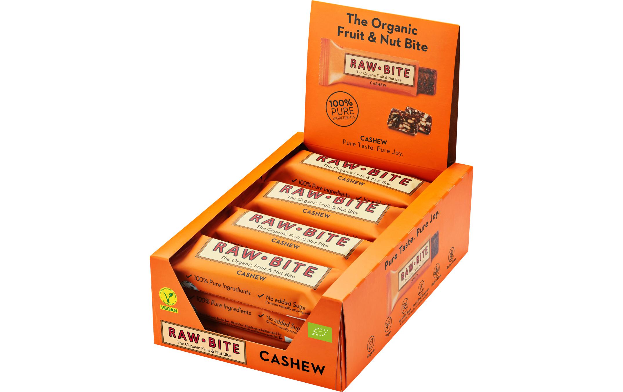 Rawbite Rohkostriegel Cashew, 12 x 50g