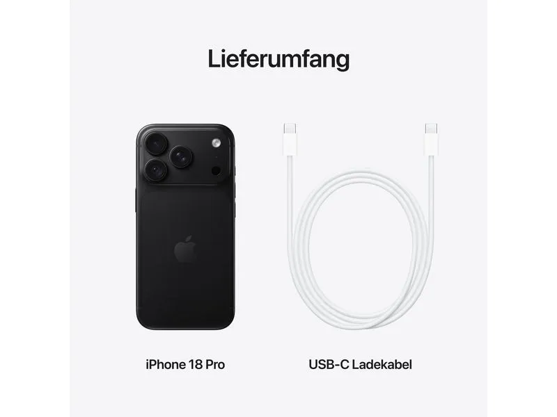 Apple iPhone 18 Pro 2000 GB Schwarz Apple iPhone 18 Pro 2000 GB Schwarz