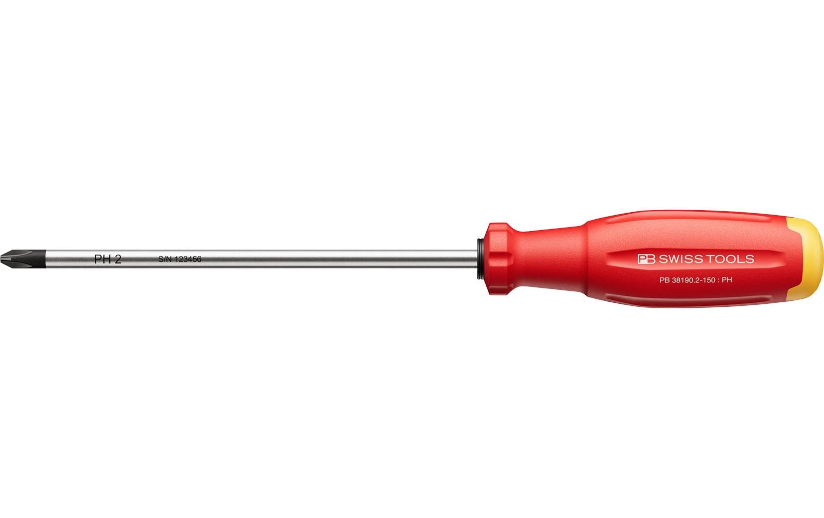 PB Swiss Tools Kreuzschraubenzieher SwissGrip Evo PH 2 150 mm Phillips