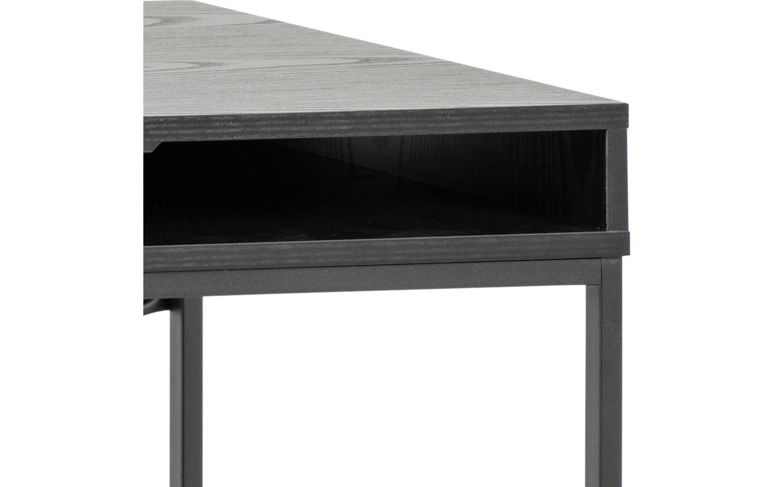 AC Design Tisch Seaford, Schwarz matt / Schwarz matt