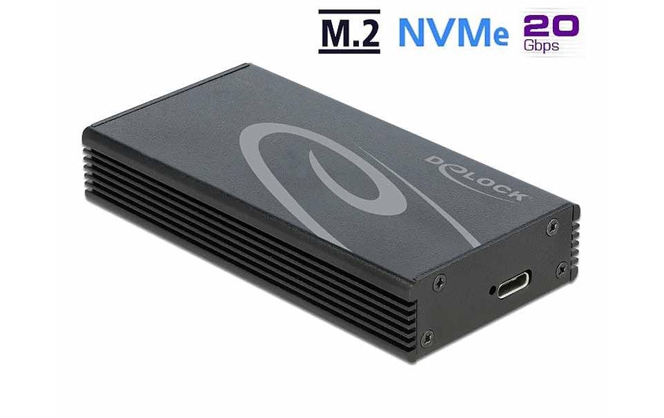 Delock Externes Gehäuse USB-C 3.2 Gen2x2 für M.2 NVME SSD Delock Externes Gehäuse USB-C 3.2 Gen2x2 für M.2 NVME SSD