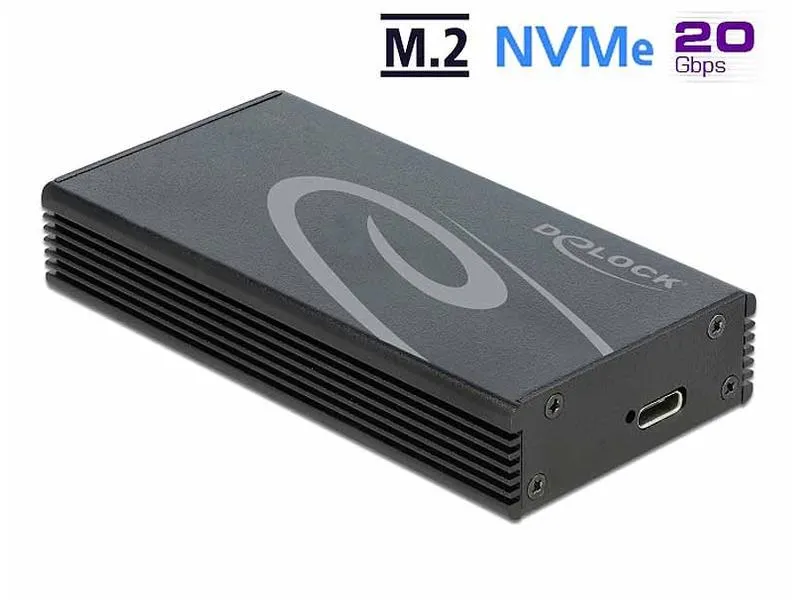 Delock Externes Gehäuse USB-C 3.2 Gen2x2 für M.2 NVME SSD Delock Externes Gehäuse USB-C 3.2 Gen2x2 für M.2 NVME SSD