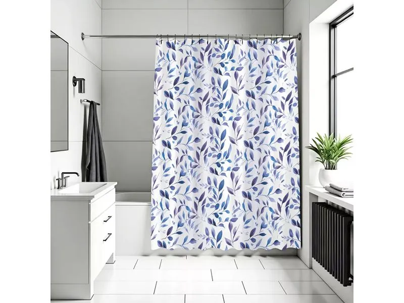 diaqua® Duschvorhang Lea 180 x 180 cm, Blau/Weiss