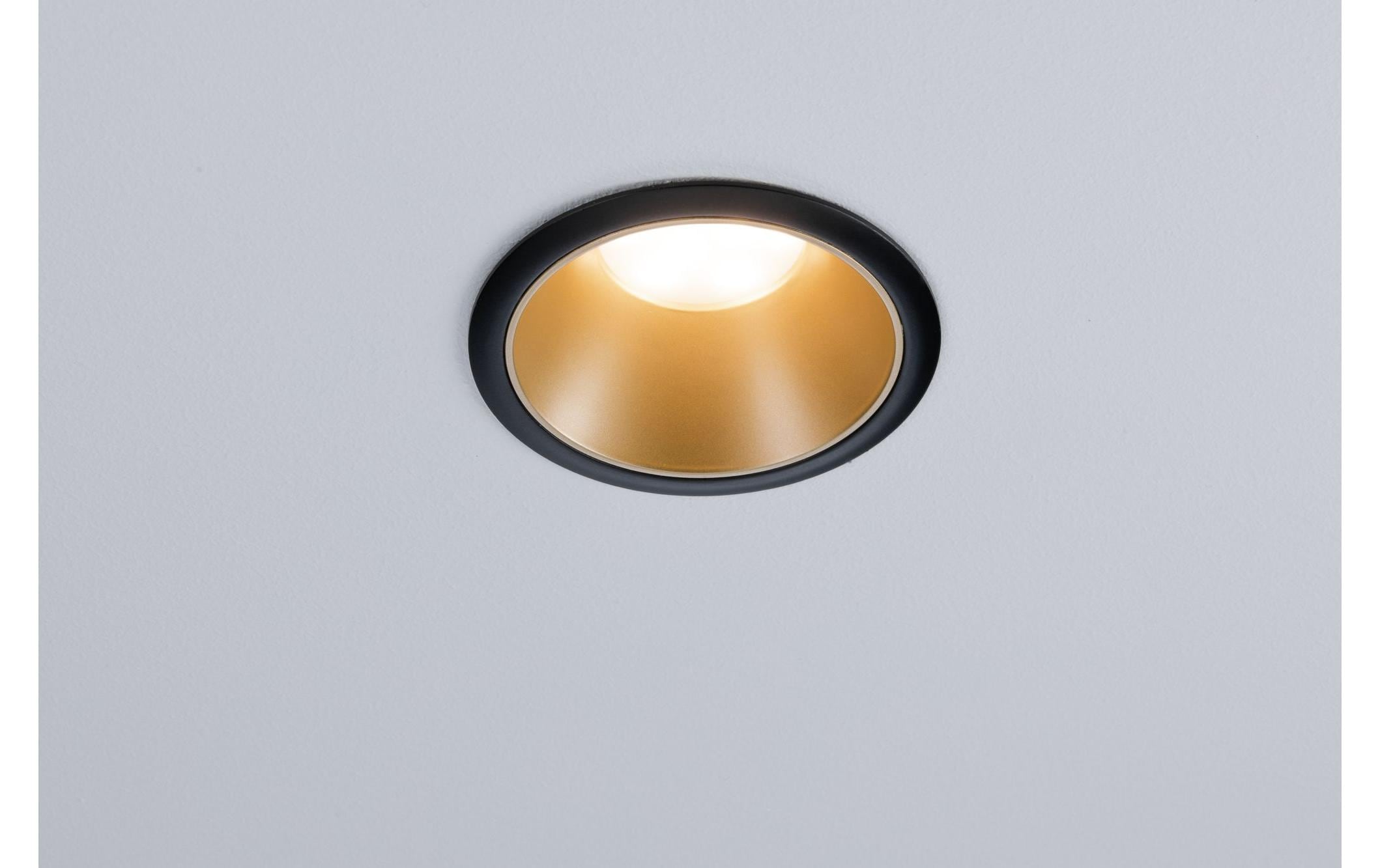 Paulmann Einbauspot Cole Coin 3-Stepdim Set, 18W, 2700K, Schwarz/Gold Paulmann Einbauspot Cole Coin 3-Stepdim Set, 18W, 2700K, Schwarz/Gold