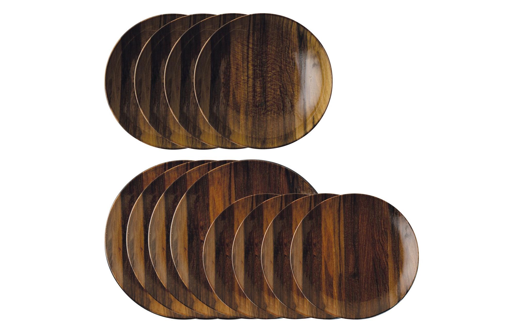 Arthur Krupp Speise-Service Wood Essence 12 Stück,Braun