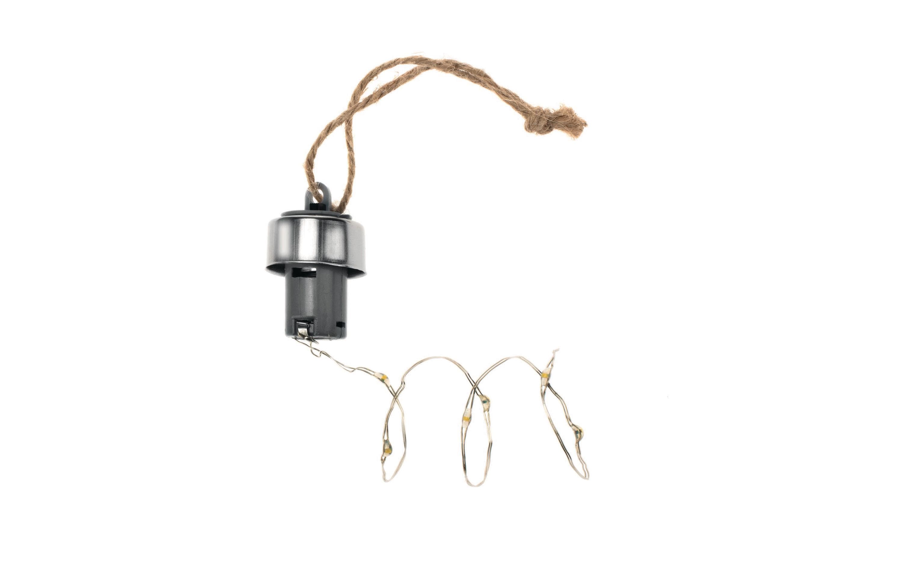 Glorex Lichterkette für Flaschen 10 cm, Silber