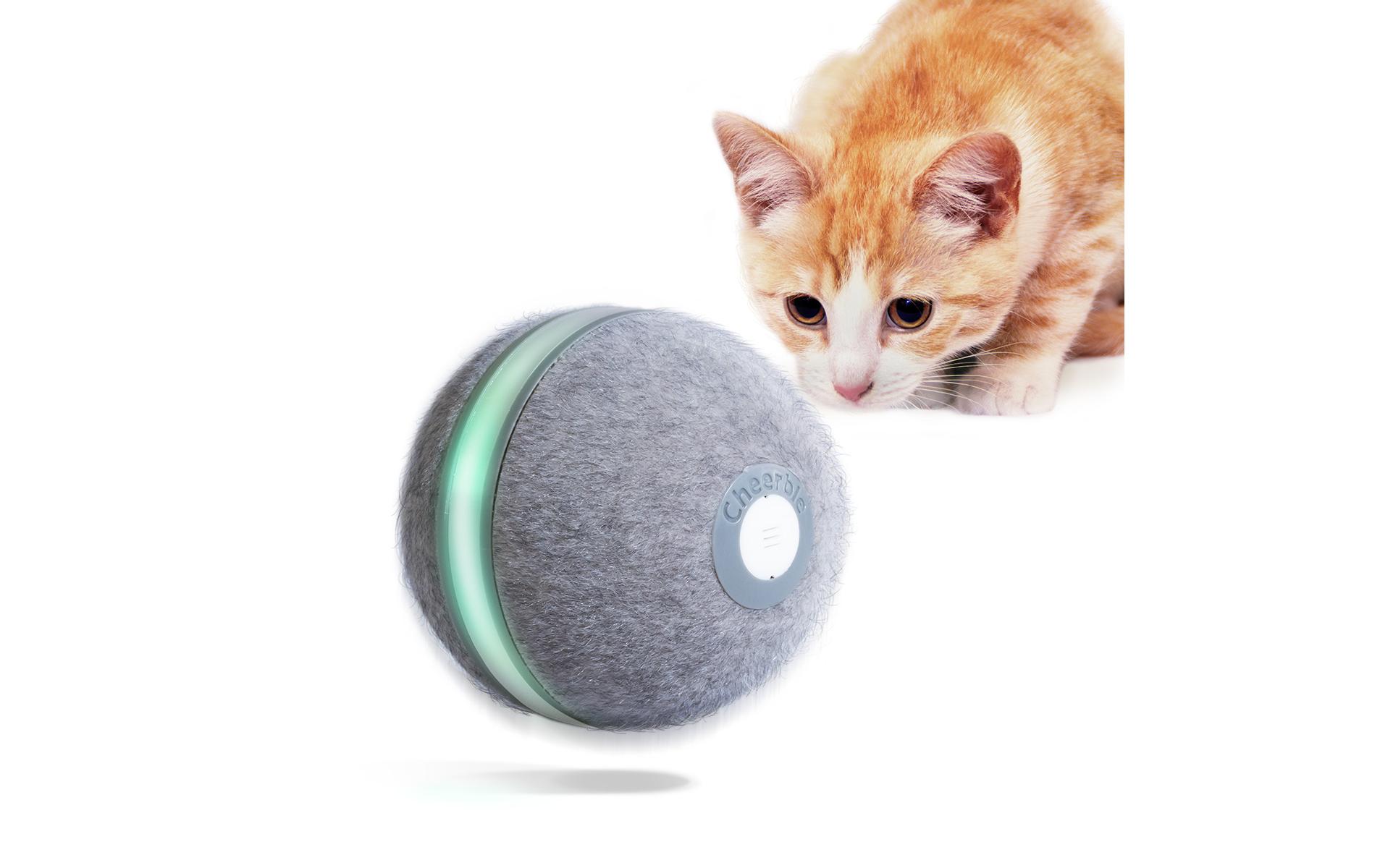 Cheerble Katzen-Spielzeug Ball Ø 42 mm, Grau