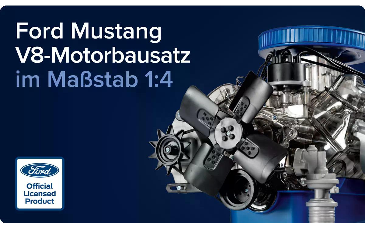 Franzis Bausatz Ford Mustang V8 Motor 1:4