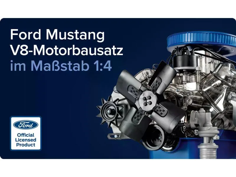 Franzis Bausatz Ford Mustang V8 Motor 1:4