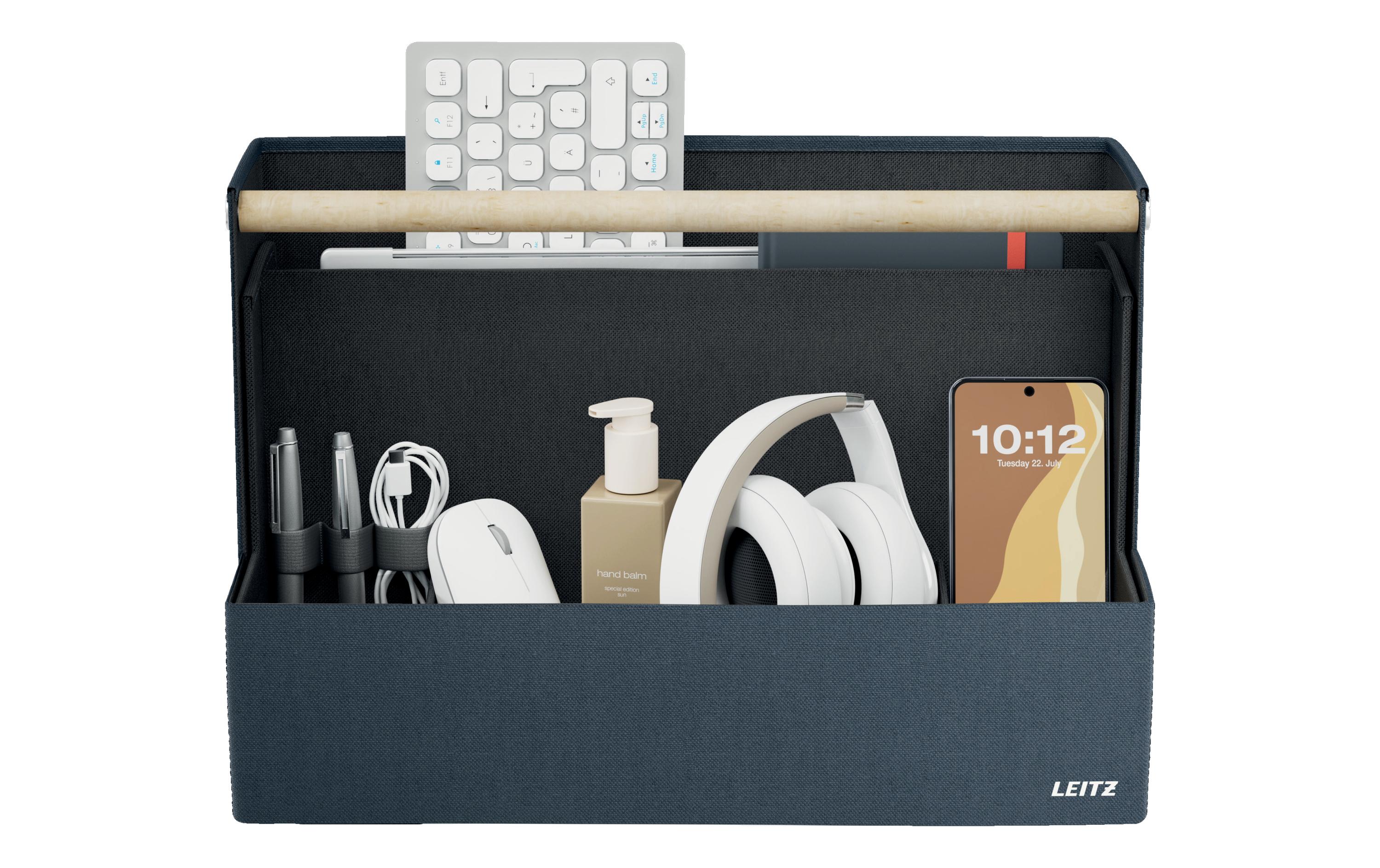 Leitz Ergo Schreibtisch-Organizer aus Stoff, Samtgrau