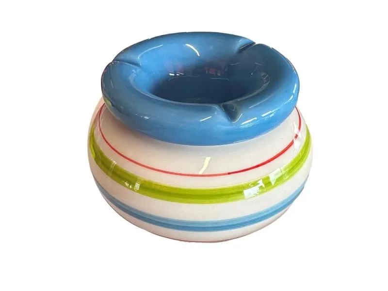 Dameco Aschenbecher gestreift, Mehrfarbig Dameco Aschenbecher gestreift, Mehrfarbig