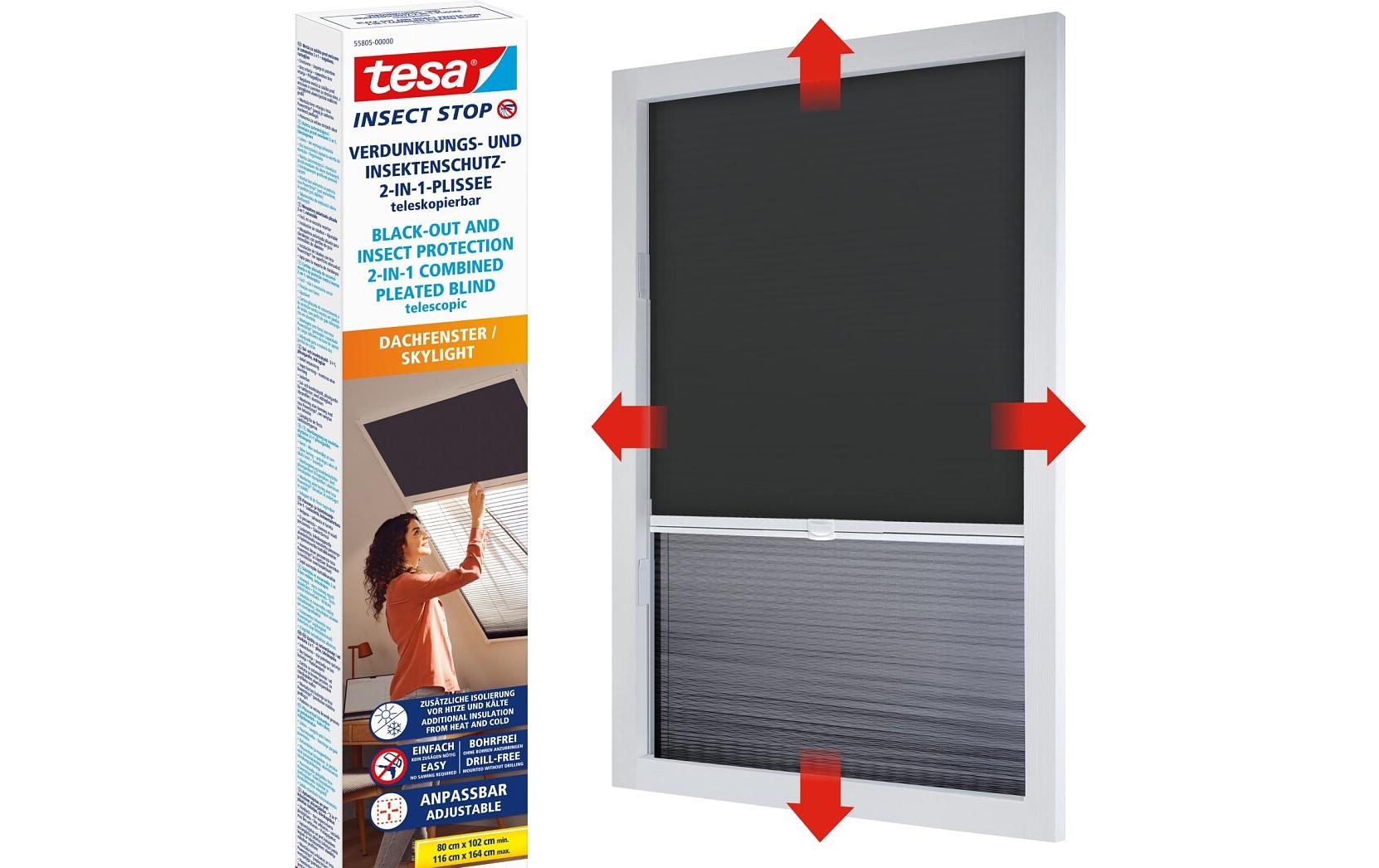 tesa Insect Stop 2-in-1-Plissee Dachfenster